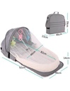 Bolsa portátil con moisés para bebé de 0-12 meses 100% algodón Color Gris-BB-41436