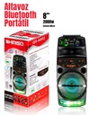 Altavoz Conexión Bluetooth Portátil, con Dos altavoces de 8 pulgadas / 8W 2000 PMOP Cable USB-MINI USB-EL-44679 