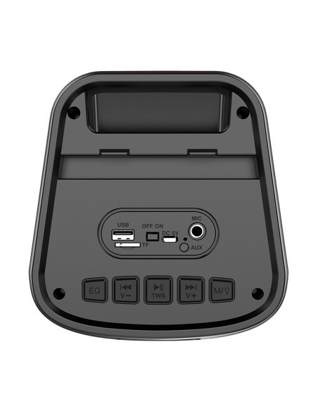 Altavoz Conexión Bluetooth Portátil, con Iluminación LED de 4 pulgadas / 15W 2 Altavoces Cable USB-MINI USB-EL-44676 