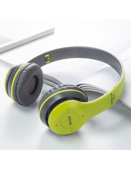Audífonos Inalámbricos P47 - Bluetooth 5.0 + Manos Libres + Radio Color: Verde-AU-41922