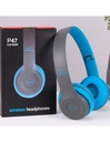 Audífonos Inalámbricos P47 - Bluetooth 5.0 + Manos Libres + Radio Color: Azul-AU-41921