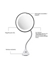 Espejo de tocador con luz LED y base flexible Color Blanco 360-SYB-41283