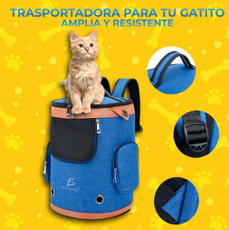 Mochila Grande Transportadora Viaje Para Mascota Perro Gato