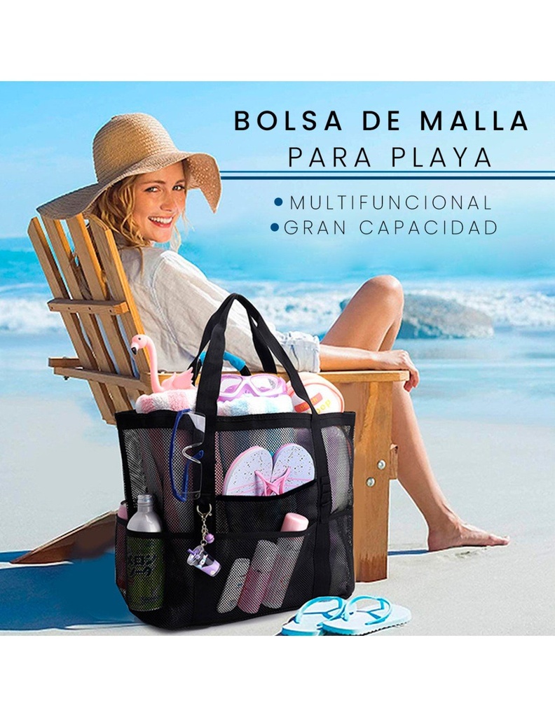 Bolsa de Maya para Playa Multiusos Para Dama-BL-42442