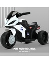 Mini moto Eléctrica Montable para Niño Color Blanco 3 a 6 años-JU-41393