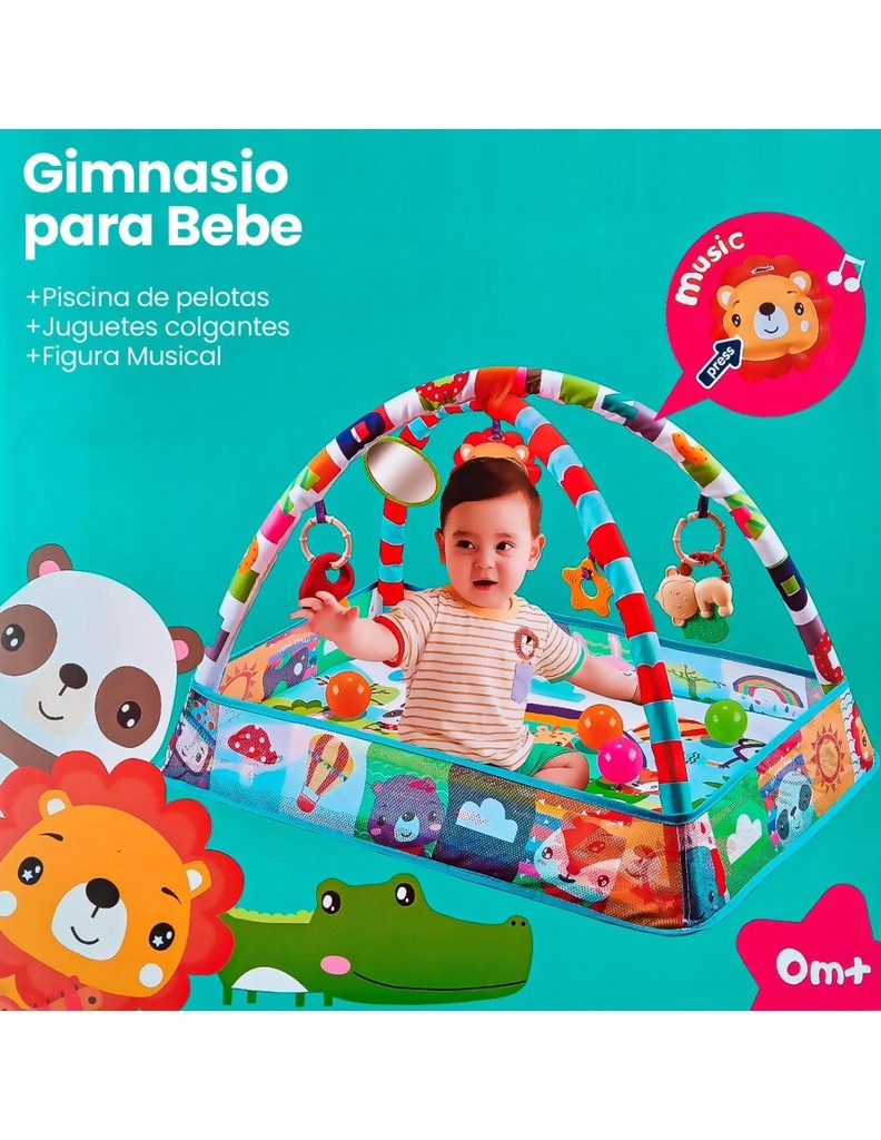 Gimnasio para bebe + Piscina De Pelotas para Bebes-JU-42460