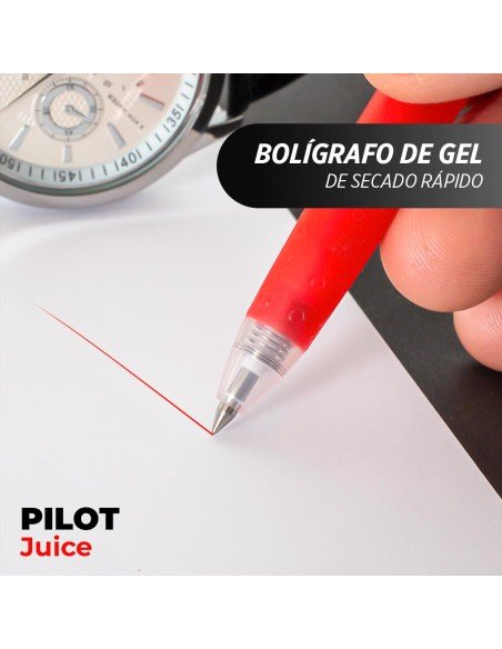 Bolígrafo Retráctil de Gel Pilot Juice Color de Negro de 0.5mm Secado Rápido Caja 5 Piezas-PL-42133