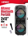 Altavoz Conexión Bluetooth Portátil, con Dos altavoces de 12 pulgadas / 40W Cable USB-MINI USB Micrófono + Control -EL-44675