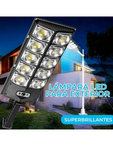 Lámpara LED para Exterior Carga Solar con Control Remoto y Sensor de Alta Sensibilidad-LD-42227