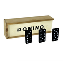 Estuche de madera con juego de mesa dominó 