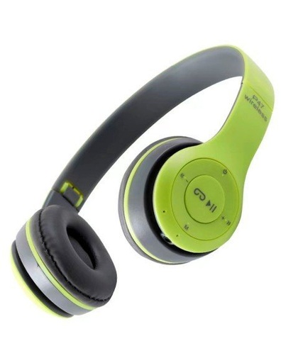 [AU-41922] Audífonos Inalámbricos P47 - Bluetooth 5.0 + Manos Libres + Radio Color: Verde-AU-41922