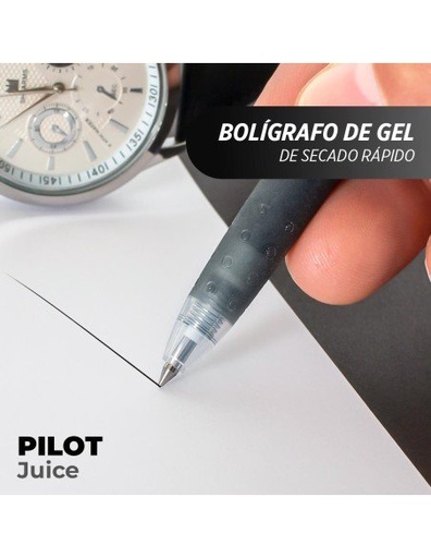 [PL-42131] Bolígrafo Retráctil de Gel Pilot Juice Color de Negro de 0.5mm Secado Rápido Caja 5 Piezas-PL-42131