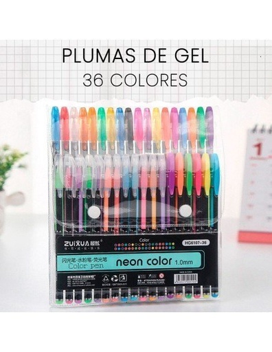 [PL-39536] Plumas de Gel Neon Color de 36 Colores de 1.0mm-PL-39536