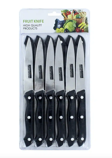 [HOG-JO1054] Paquete de 12 cuchillos ausbein messer con mango de plástico / fruit knife