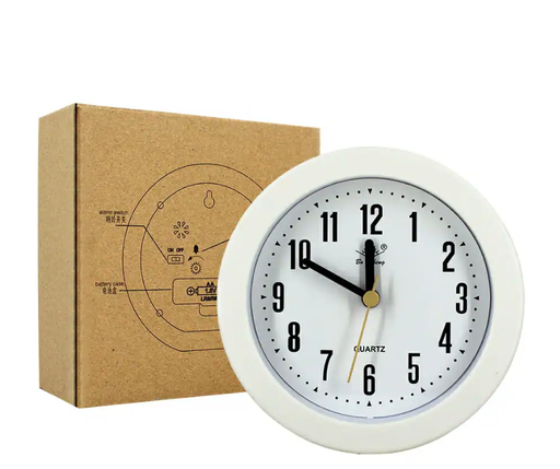 [HOG-JO1057] Reloj despertador redondo, 12cm, para mesa 