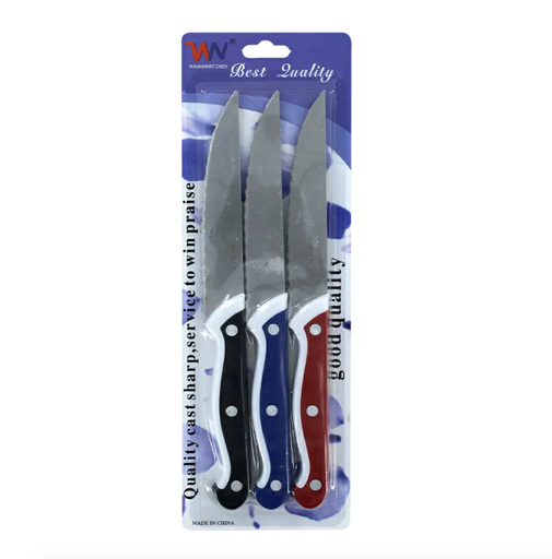 [HOG-JO1059] Set 3 cuchillos de acero inoxidable con filo de sierra
