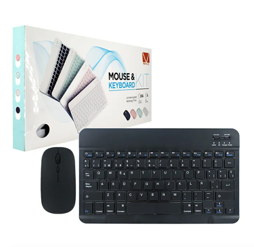 [TEC-JO4010] Kit de mini teclado bluetooth recargable y mouse óptico inalámbrico, variedad de colores