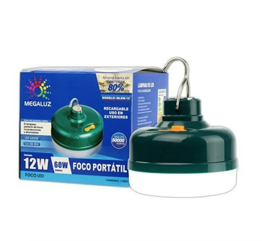 [ILU-JO5002] Foco / lámpara portátil recargable, 12w, 6500k 