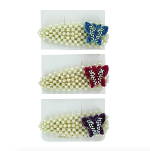 [SYB-JO1159] 1pza Broche mariposa con decoración de perlas fantasía / fashion jewelry