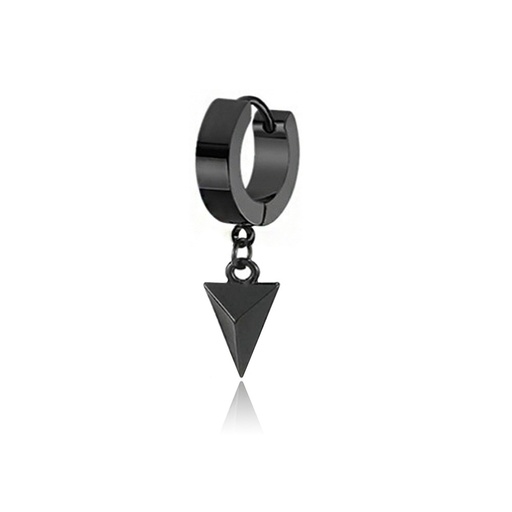 [MDA-NJ8002] Arete botón negro de triangulo-MDA-NJ8002