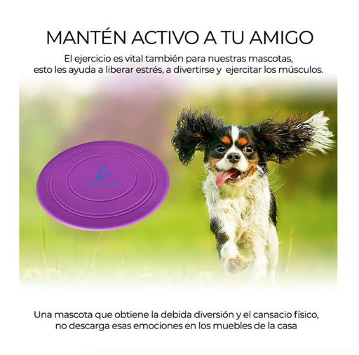 [MAS-JO6006] 1pza Frisbee / disco de silicón para entrenamiento de mascotas, variedad de colores