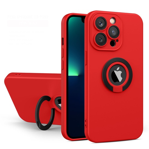 [TEC-NJ4138] Case para iPhone 13 pro max  color rojo con base material TPU
